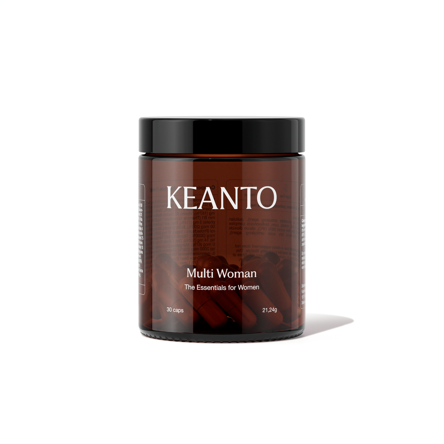KEANTO Multi Woman multivitamin for women's health with zinc, biotin, and vitamins to support energy, immunity, and hormone regulation for optimal wellness. Ondersteunt de vrouwelijke gezondheid, energie en vitaliteit